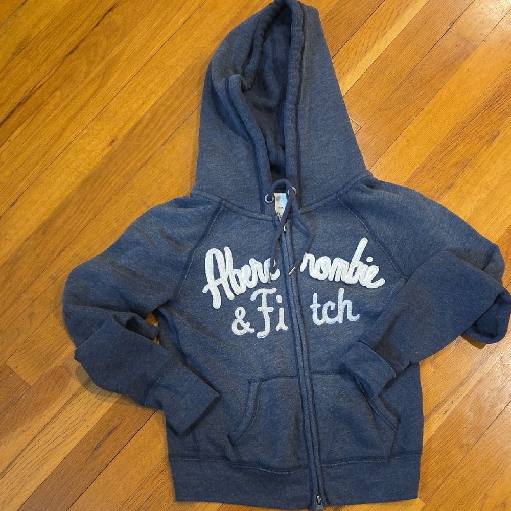 Abercrombie & Fitch Kids Gray Zip-Up Hoodie